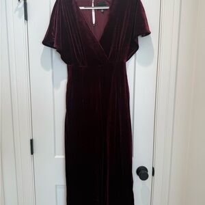 Greylin Rich Burgundy Velvet Maxi Dress